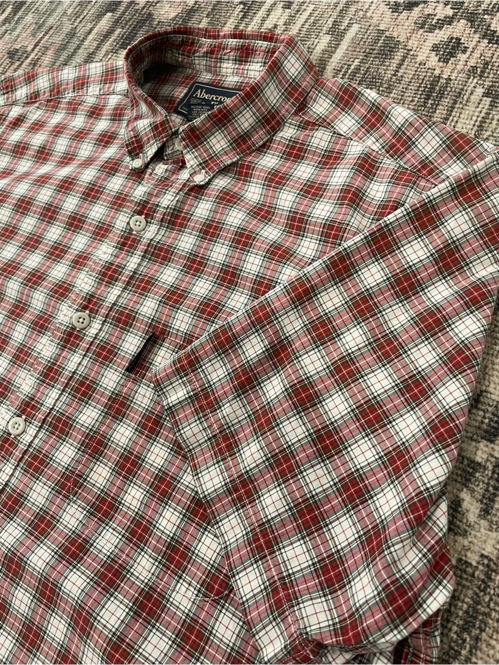 Vintage 90’s Abercrombie & Fitch Plaid Button-Down Shirt Men’s Large